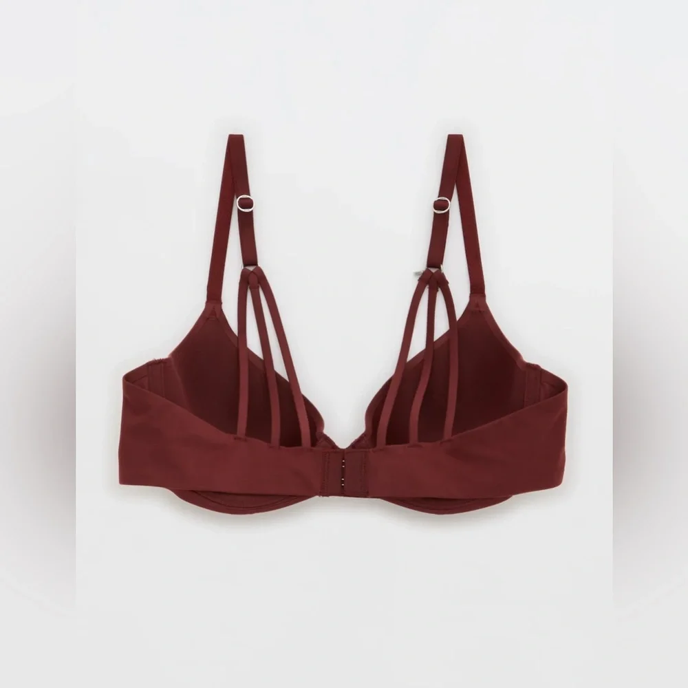 MSRP $45 Aerie Real Sunnie Full Coverage Lightly Lined Strappy Bra